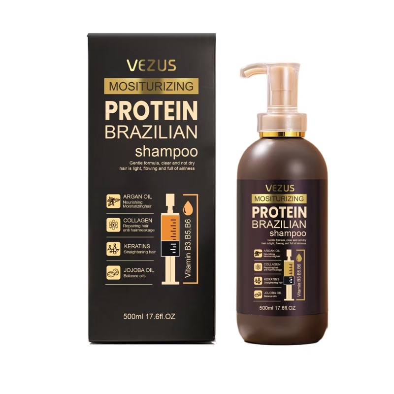 Vezus Moisturizing Protein Brazilian Shampoo 500ml